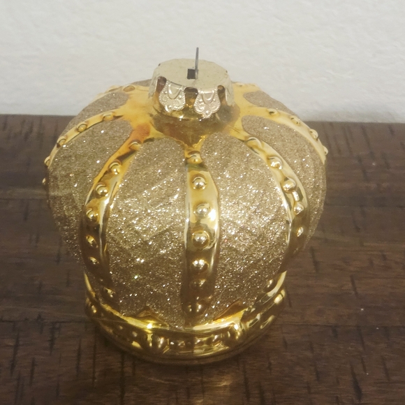 Vintage Large Uniqe Glass Figural Royal Crown Christmas Ornament Bridgerton - Picture 2 of 7